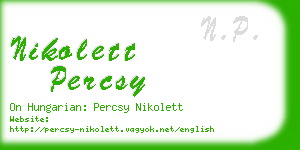 nikolett percsy business card